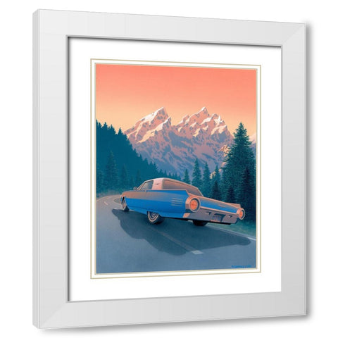 Grand Teton White Modern Wood Framed Art Print with Double Matting by Courtney, Richard