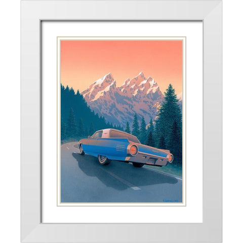 Grand Teton White Modern Wood Framed Art Print with Double Matting by Courtney, Richard