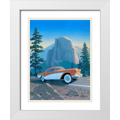 Yosemite White Modern Wood Framed Art Print with Double Matting by Courtney, Richard