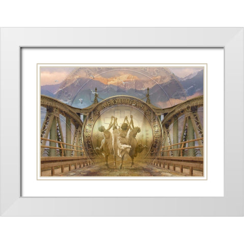 Bitcoin Deco I White Modern Wood Framed Art Print with Double Matting by Hunziker, Steve