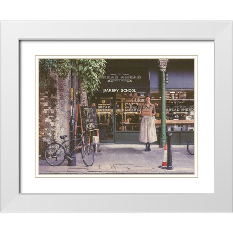 Store Front White Modern Wood Framed Art Print with Double Matting by Hunziker, Steve