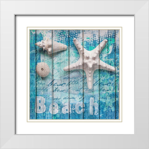 Beach Summer White Modern Wood Framed Art Print with Double Matting by Haase, Andrea