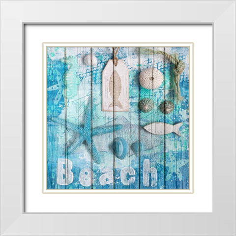 Summer Fun  White Modern Wood Framed Art Print with Double Matting by Haase, Andrea