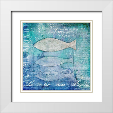 Down by the Sea III White Modern Wood Framed Art Print with Double Matting by Haase, Andrea