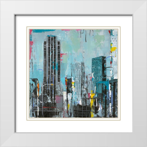 City Living II White Modern Wood Framed Art Print with Double Matting by Joy, Julie