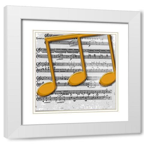 Muso II White Modern Wood Framed Art Print with Double Matting by Smith, Karen
