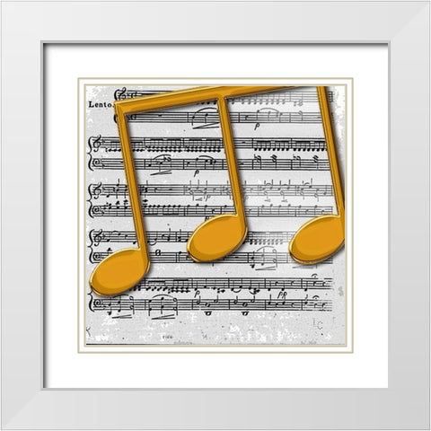 Muso II White Modern Wood Framed Art Print with Double Matting by Smith, Karen
