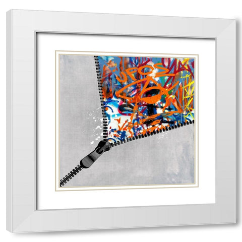 The Reveal White Modern Wood Framed Art Print with Double Matting by Smith, Karen