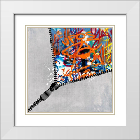 The Reveal White Modern Wood Framed Art Print with Double Matting by Smith, Karen