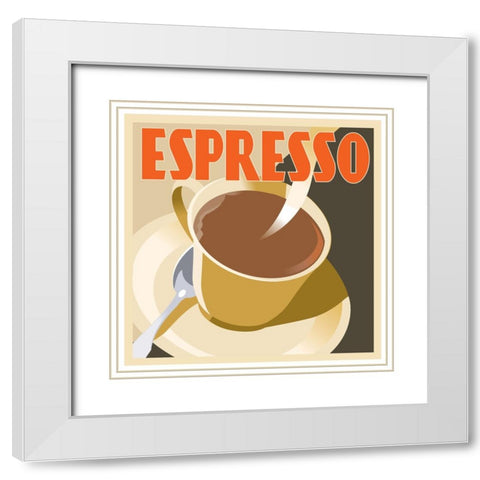 Espresso White Modern Wood Framed Art Print with Double Matting by Weiss, Richard
