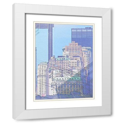 Cityworks II White Modern Wood Framed Art Print with Double Matting by Hunziker, Steve