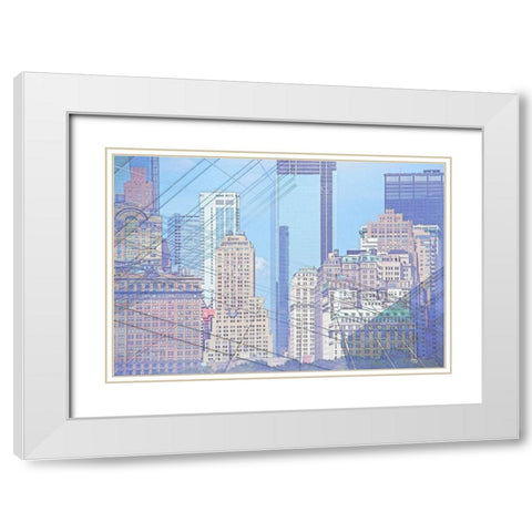Cityworks III White Modern Wood Framed Art Print with Double Matting by Hunziker, Steve