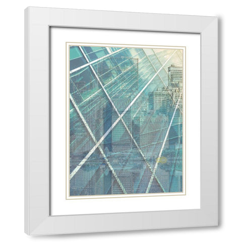 Cityworks IV White Modern Wood Framed Art Print with Double Matting by Hunziker, Steve