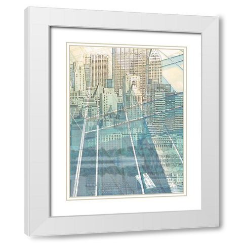 Cityworks V White Modern Wood Framed Art Print with Double Matting by Hunziker, Steve