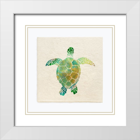 Turtle Bay I White Modern Wood Framed Art Print with Double Matting by Guillen, Surma