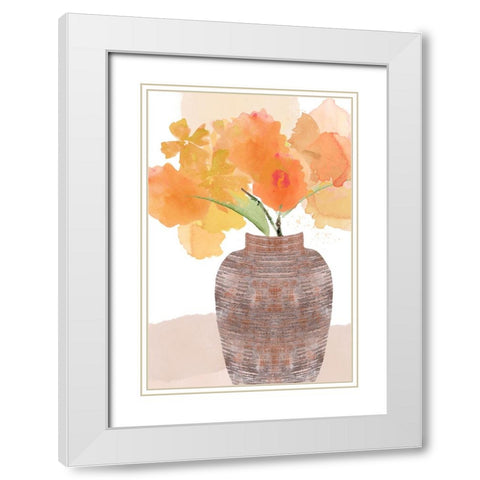 Vibrant Still Life II White Modern Wood Framed Art Print with Double Matting by Kouta, Flora