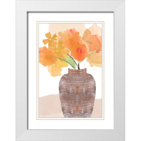 Vibrant Still Life II White Modern Wood Framed Art Print with Double Matting by Kouta, Flora