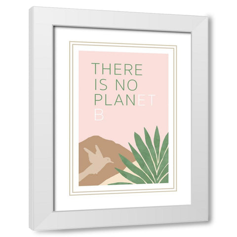 Love Our Planet III White Modern Wood Framed Art Print with Double Matting by Kouta, Flora