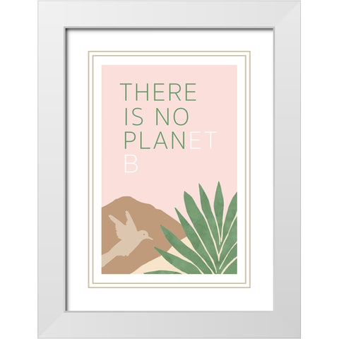 Love Our Planet III White Modern Wood Framed Art Print with Double Matting by Kouta, Flora