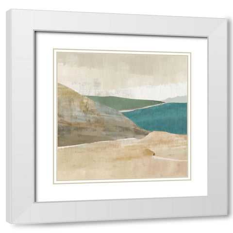 Brightstone Bay I White Modern Wood Framed Art Print with Double Matting by Kouta, Flora