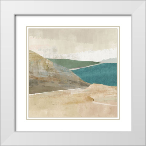 Brightstone Bay I White Modern Wood Framed Art Print with Double Matting by Kouta, Flora