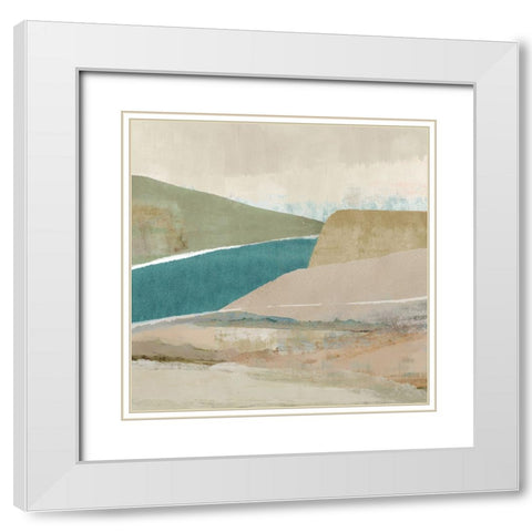 Brightstone Bay II White Modern Wood Framed Art Print with Double Matting by Kouta, Flora