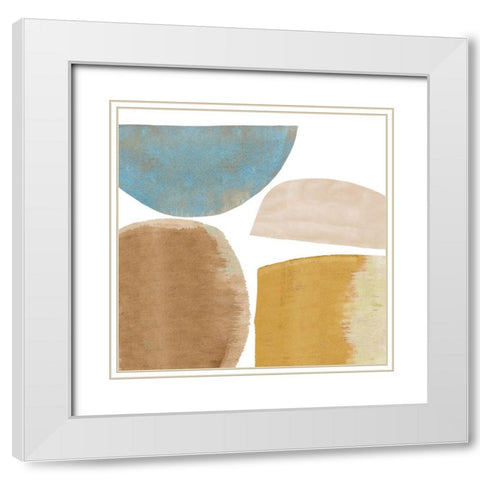 Balancing I White Modern Wood Framed Art Print with Double Matting by Kouta, Flora