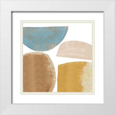 Balancing I White Modern Wood Framed Art Print with Double Matting by Kouta, Flora