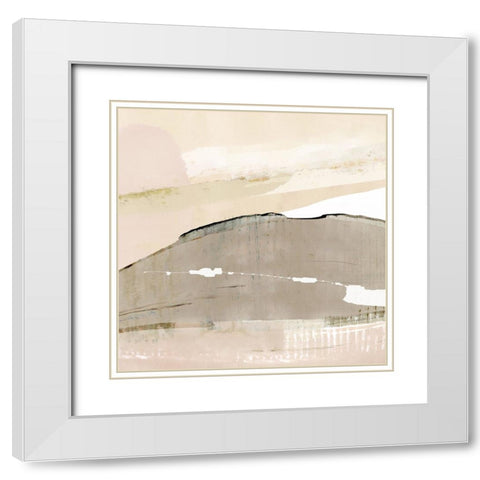 Limestone Flow I White Modern Wood Framed Art Print with Double Matting by Kouta, Flora