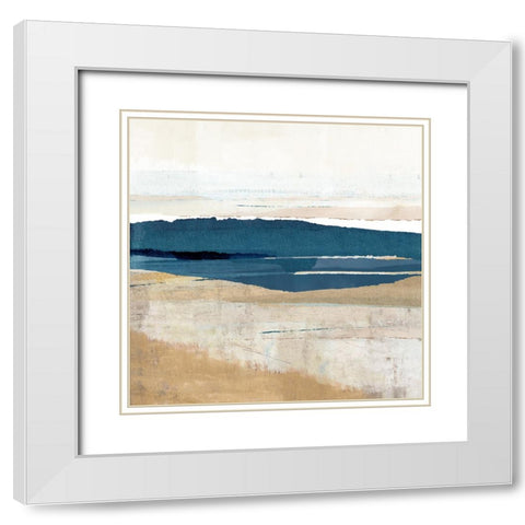 Buttermere White Modern Wood Framed Art Print with Double Matting by Kouta, Flora