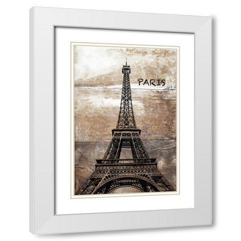France I White Modern Wood Framed Art Print with Double Matting by Orlov, Irena
