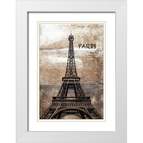 France I White Modern Wood Framed Art Print with Double Matting by Orlov, Irena