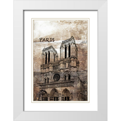 France II White Modern Wood Framed Art Print with Double Matting by Orlov, Irena