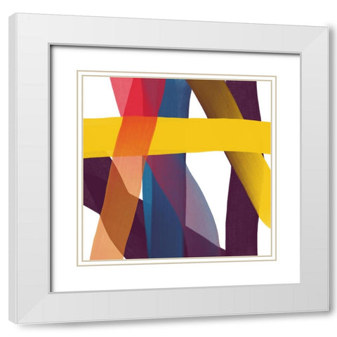 Hip To Be Square II White Modern Wood Framed Art Print with Double Matting by Schlotzhauer, Jim