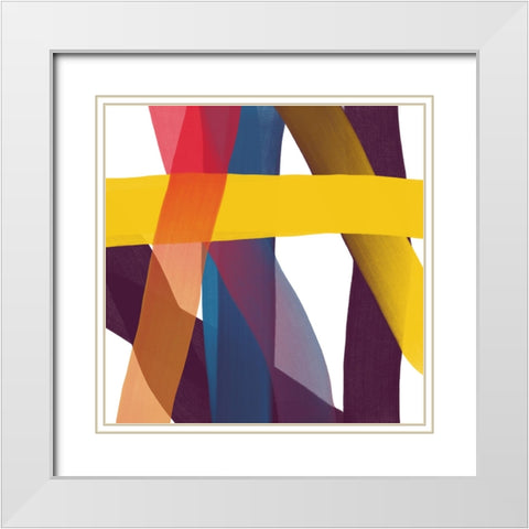 Hip To Be Square II White Modern Wood Framed Art Print with Double Matting by Schlotzhauer, Jim