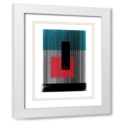 Read Between the Lines I White Modern Wood Framed Art Print with Double Matting by Schlotzhauer, Jim