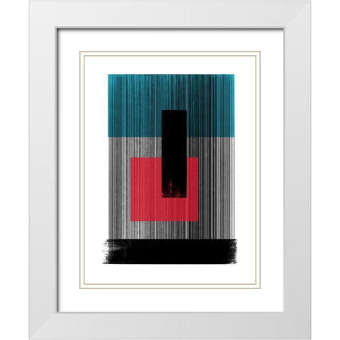 Read Between the Lines I White Modern Wood Framed Art Print with Double Matting by Schlotzhauer, Jim