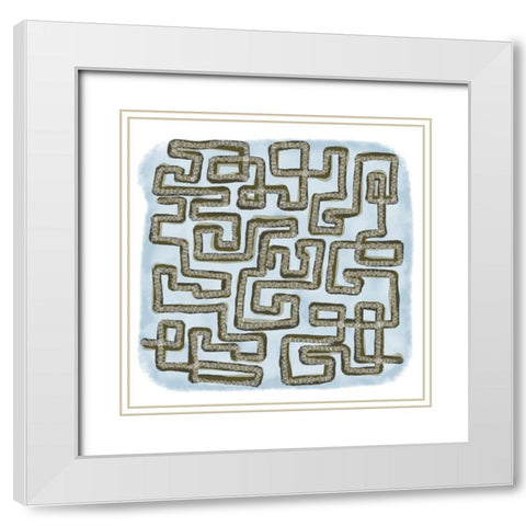 Skedaddle II White Modern Wood Framed Art Print with Double Matting by Schlotzhauer, Jim