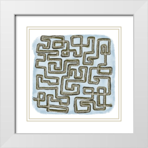 Skedaddle II White Modern Wood Framed Art Print with Double Matting by Schlotzhauer, Jim