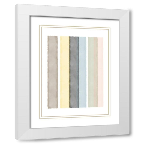 Serenity I White Modern Wood Framed Art Print with Double Matting by Schlotzhauer, Jim