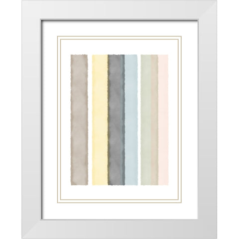 Serenity I White Modern Wood Framed Art Print with Double Matting by Schlotzhauer, Jim