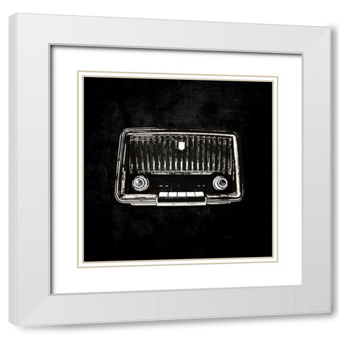 Ghost Radio I White Modern Wood Framed Art Print with Double Matting by Smith, Karen