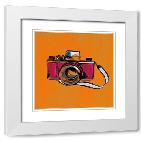 Snapshot I White Modern Wood Framed Art Print with Double Matting by Smith, Karen