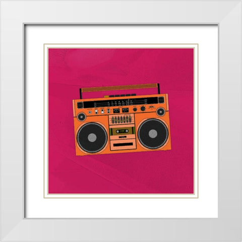 Tape On II White Modern Wood Framed Art Print with Double Matting by Smith, Karen