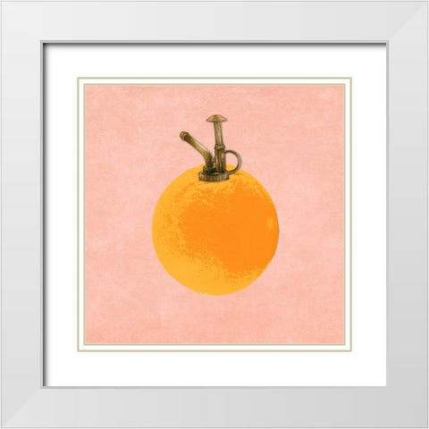 Express O White Modern Wood Framed Art Print with Double Matting by Smith, Karen