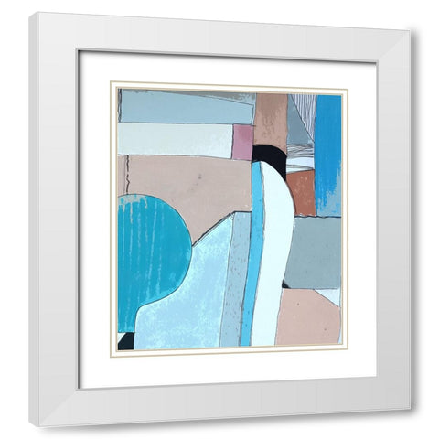 Twist and Turn II White Modern Wood Framed Art Print with Double Matting by Smith, Karen