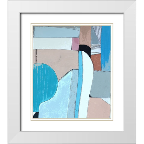 Twist and Turn II White Modern Wood Framed Art Print with Double Matting by Smith, Karen