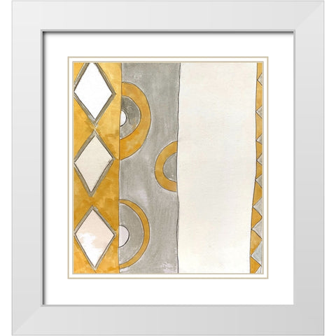 Hoopla I White Modern Wood Framed Art Print with Double Matting by Smith, Karen
