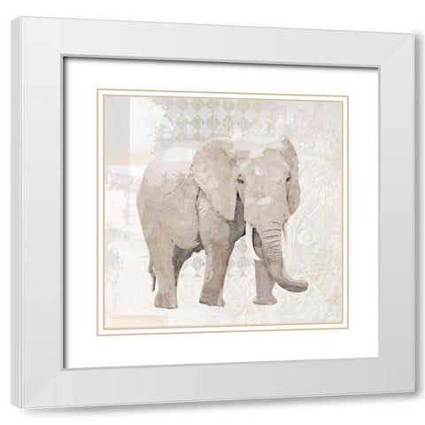 Ellie I White Modern Wood Framed Art Print with Double Matting by Smith, Karen