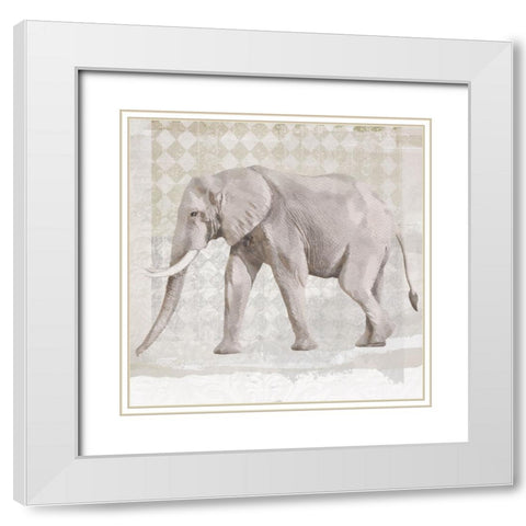 Ellie II White Modern Wood Framed Art Print with Double Matting by Smith, Karen